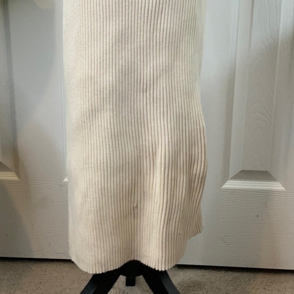 Joie Dress Women's Beige Knit Ribbed Collared Short Sleeve Maxi NWOT Size L - Picture 12 of 12